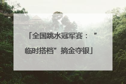全国跳水冠军赛：“临时搭档”摘金夺银