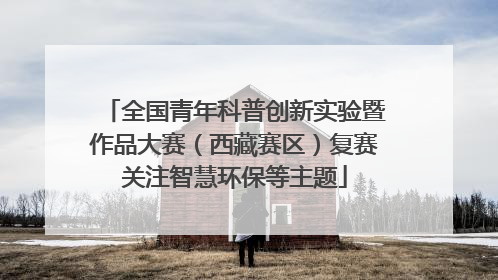 全国青年科普创新实验暨作品大赛（西藏赛区）复赛关注智慧环保等主题