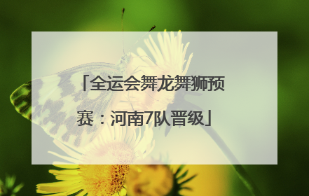 全运会舞龙舞狮预赛：河南7队晋级