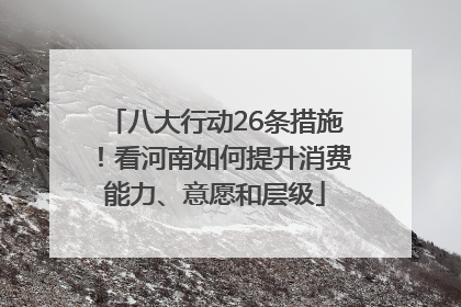 八大行动26条措施！看河南如何提升消费能力、意愿和层级