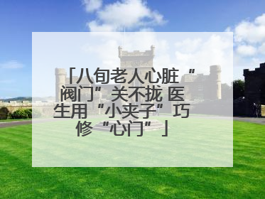八旬老人心脏“阀门”关不拢 医生用“小夹子”巧修“心门”