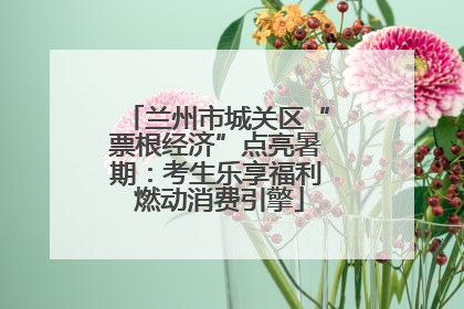 兰州市城关区“票根经济”点亮暑期：考生乐享福利 燃动消费引擎