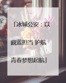 冰城公安：以藏蓝担当 护航青春梦想起航