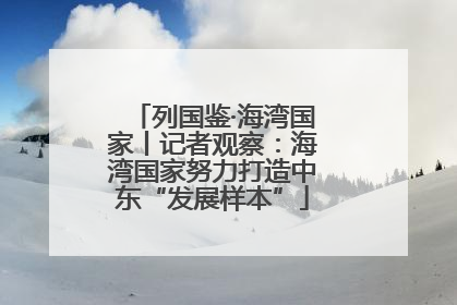 列国鉴·海湾国家丨记者观察：海湾国家努力打造中东“发展样本”