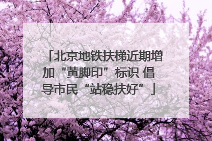 北京地铁扶梯近期增加“黄脚印”标识 倡导市民“站稳扶好”