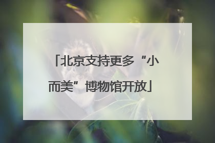 北京支持更多“小而美”博物馆开放