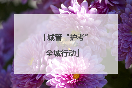城管“护考” 全城行动