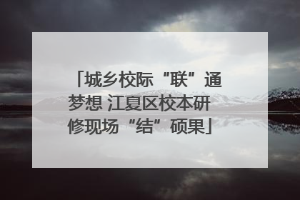 城乡校际“联”通梦想 江夏区校本研修现场“结”硕果