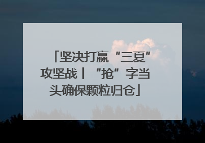 坚决打赢“三夏”攻坚战丨“抢”字当头确保颗粒归仓