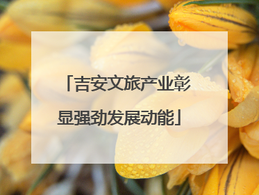 吉安文旅产业彰显强劲发展动能