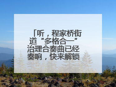听，程家桥街道“多格合一”治理合奏曲已经奏响，快来解锁高光时刻！