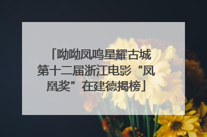 呦呦凤鸣星耀古城 第十二届浙江电影“凤凰奖”在建德揭榜