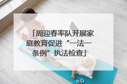 周迎春率队开展家庭教育促进“一法一条例”执法检查