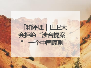 和评理｜世卫大会拒绝“涉台提案” 一个中国原则人心所向