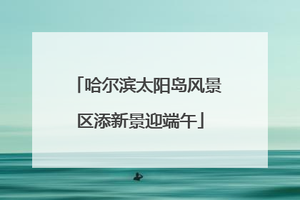 哈尔滨太阳岛风景区添新景迎端午