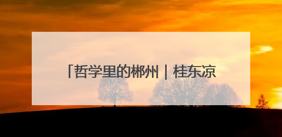 哲学里的郴州｜桂东凉意里，热了一村又一村