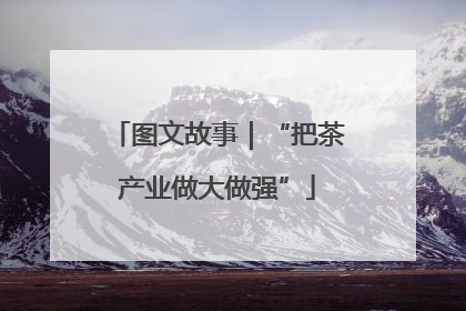 图文故事｜“把茶产业做大做强”
