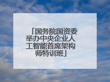 国务院国资委举办中央企业人工智能首席架构师特训班
