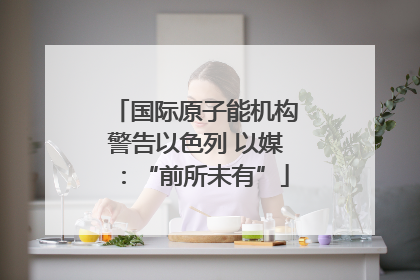 国际原子能机构警告以色列 以媒：“前所未有”