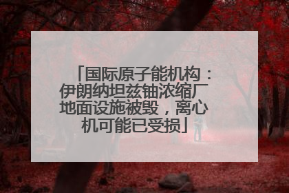 国际原子能机构：伊朗纳坦兹铀浓缩厂地面设施被毁，离心机可能已受损