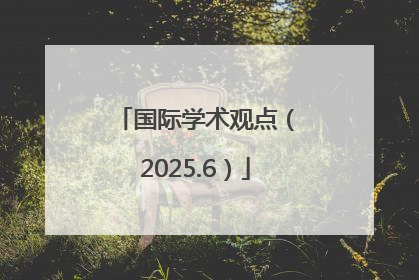 国际学术观点（2025.6）