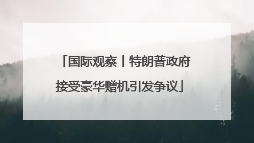 国际观察丨特朗普政府接受豪华赠机引发争议