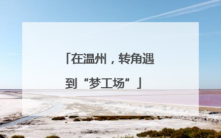 在温州，转角遇到“梦工场”