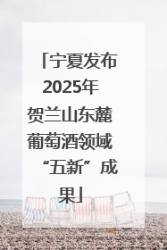宁夏发布2025年贺兰山东麓葡萄酒领域“五新”成果