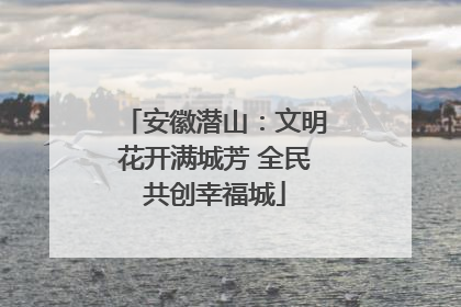 安徽潜山：文明花开满城芳 全民共创幸福城