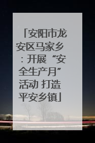 安阳市龙安区马家乡：开展“安全生产月”活动 打造平安乡镇