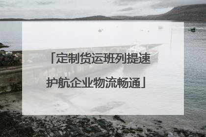定制货运班列提速 护航企业物流畅通