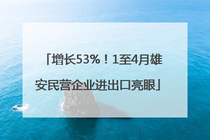 增长53%！1至4月雄安民营企业进出口亮眼