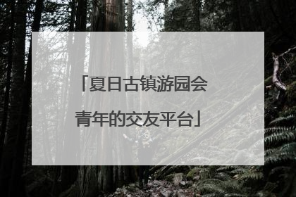 夏日古镇游园会 青年的交友平台