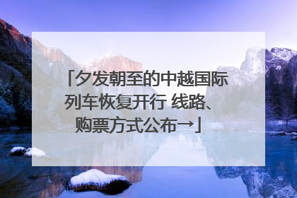 夕发朝至的中越国际列车恢复开行 线路、购票方式公布→