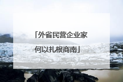 外省民营企业家何以扎根商南