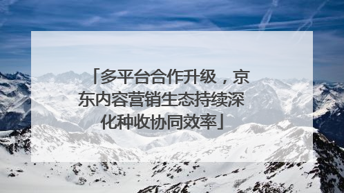 多平台合作升级，京东内容营销生态持续深化种收协同效率