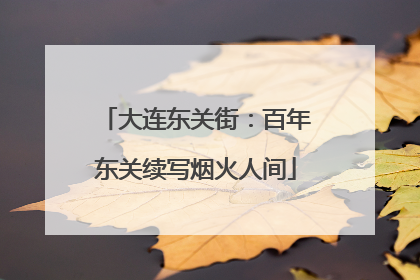 大连东关街：百年东关续写烟火人间