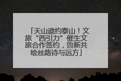 天山邀约泰山！文旅“西引力”催生文旅合作签约，鲁新共绘丝路诗与远方