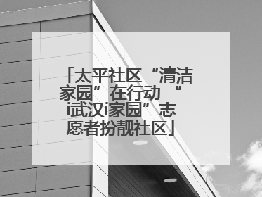 太平社区“清洁家园”在行动 “i武汉i家园”志愿者扮靓社区