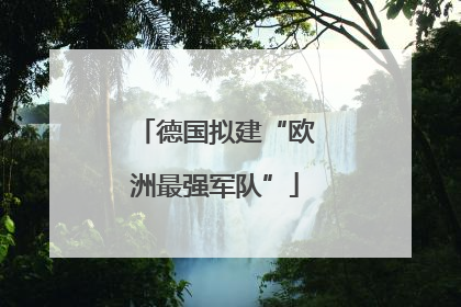 德国拟建“欧洲最强军队”