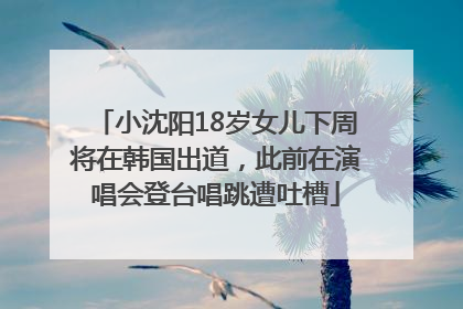 小沈阳18岁女儿下周将在韩国出道，此前在演唱会登台唱跳遭吐槽
