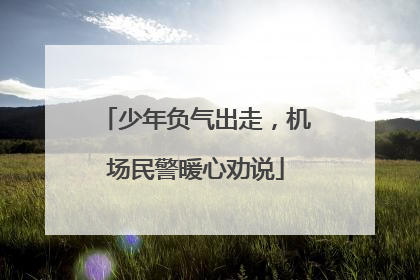 少年负气出走，机场民警暖心劝说