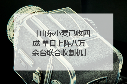 山东小麦已收四成 单日上阵八万余台联合收割机