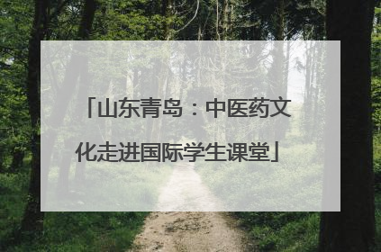 山东青岛：中医药文化走进国际学生课堂