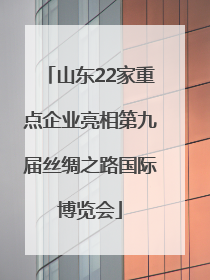 山东22家重点企业亮相第九届丝绸之路国际博览会
