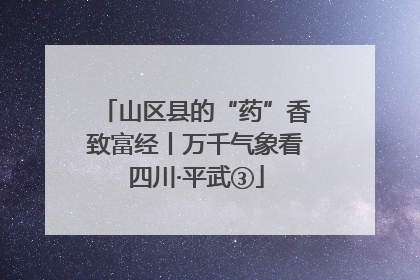 山区县的“药”香致富经丨万千气象看四川·平武③