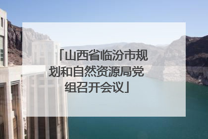 山西省临汾市规划和自然资源局党组召开会议