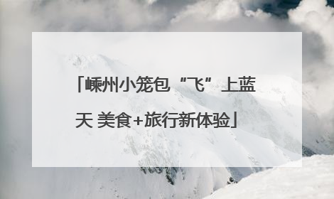 嵊州小笼包“飞”上蓝天 美食+旅行新体验