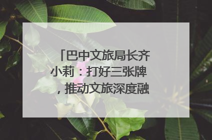 巴中文旅局长齐小莉：打好三张牌，推动文旅深度融合｜文旅局长说