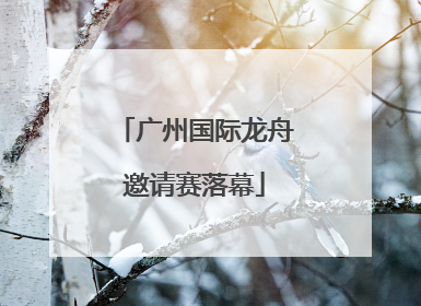 广州国际龙舟邀请赛落幕